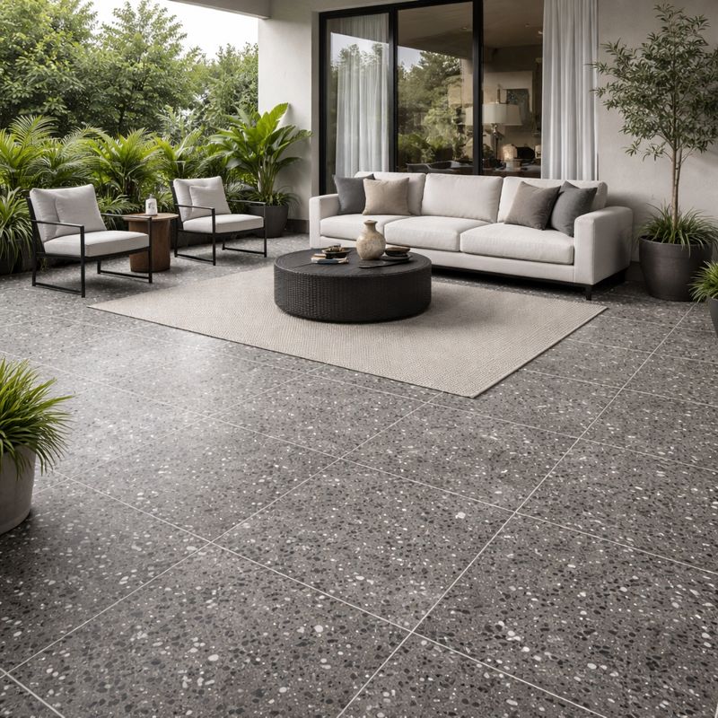 Dark Grey Terrazo - Gambar 2
